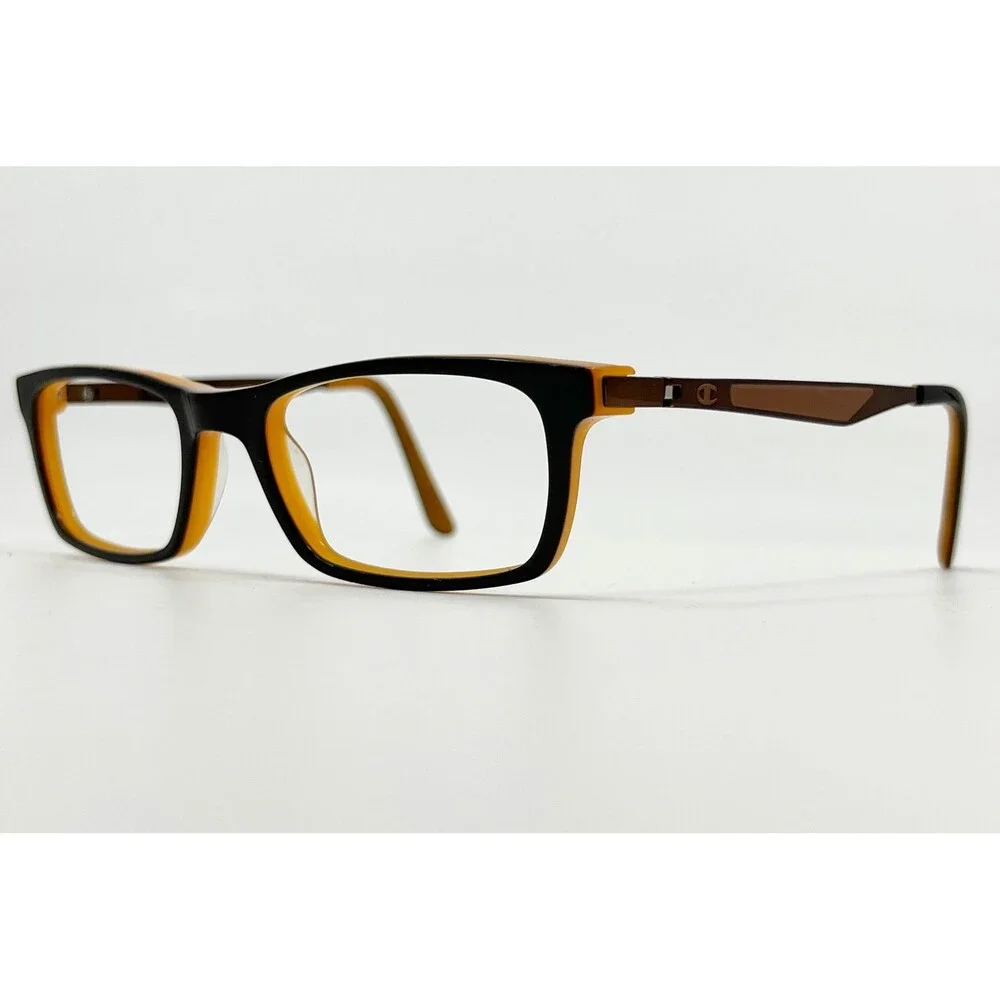 Champion Eyeglasses Kids Black Orange CU 9004 CA01 Rectangular 49-17-120